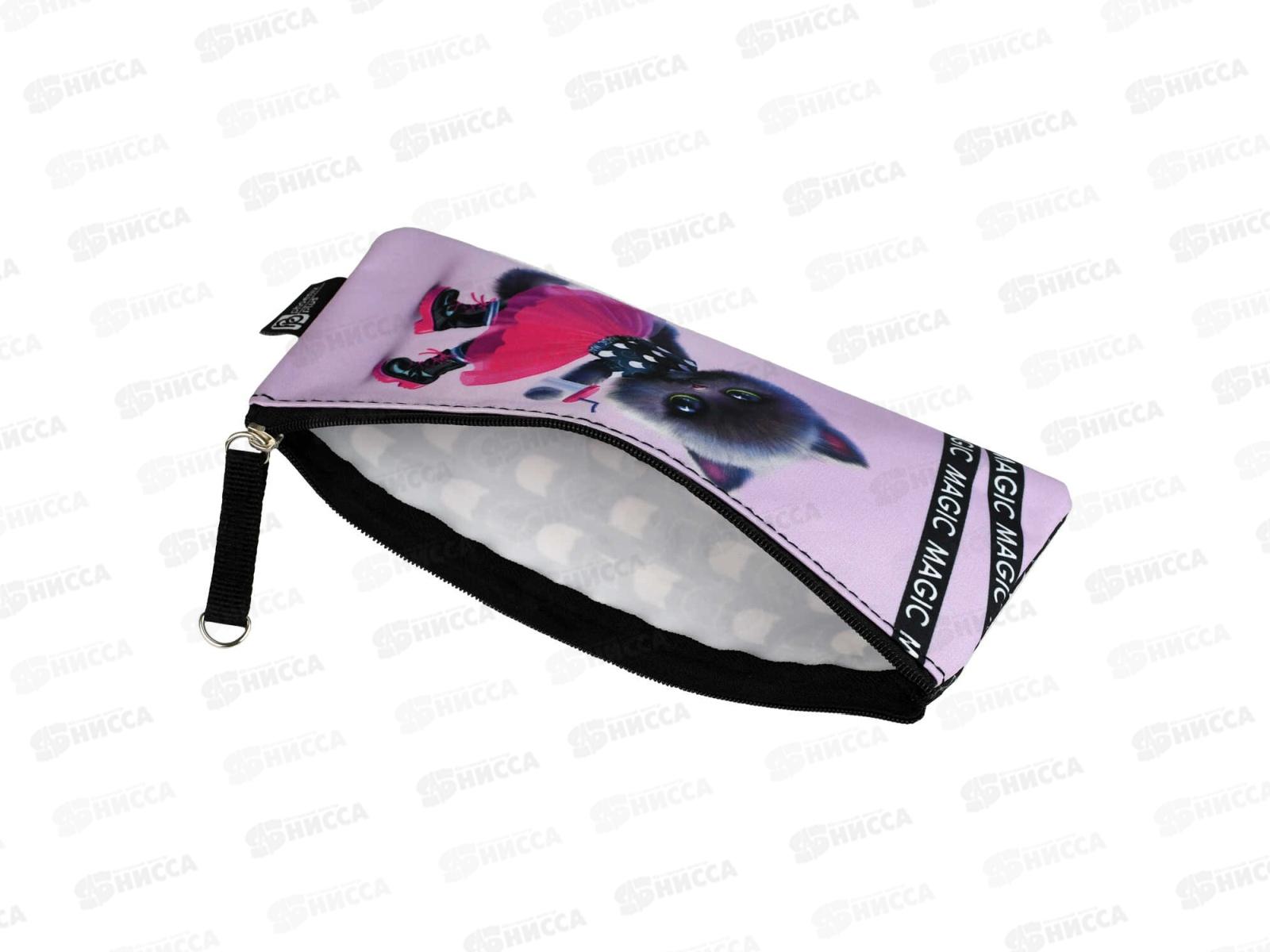 Пенал ФЕН Кошечка в юбочке, 19.5*9см, микроф, молн., 68435 *30