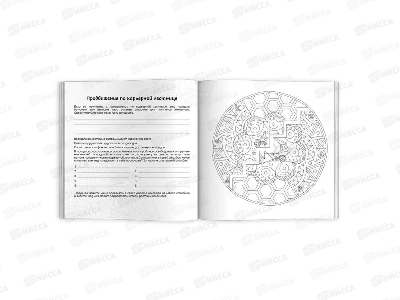 Раскраска серия мандалы ФЕН 16л. 215*215мм Желания, 63621 *12