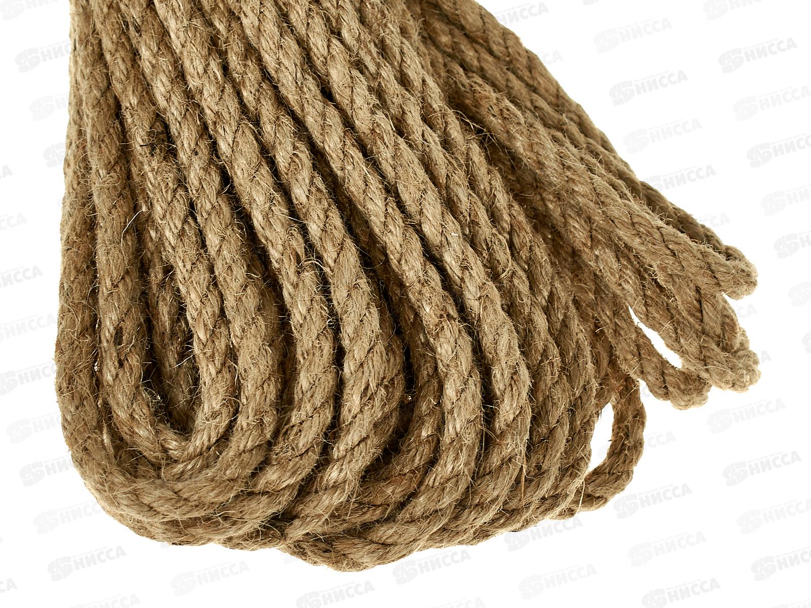 Веревка джутовая 6мм, 20 м Сибшнур*25