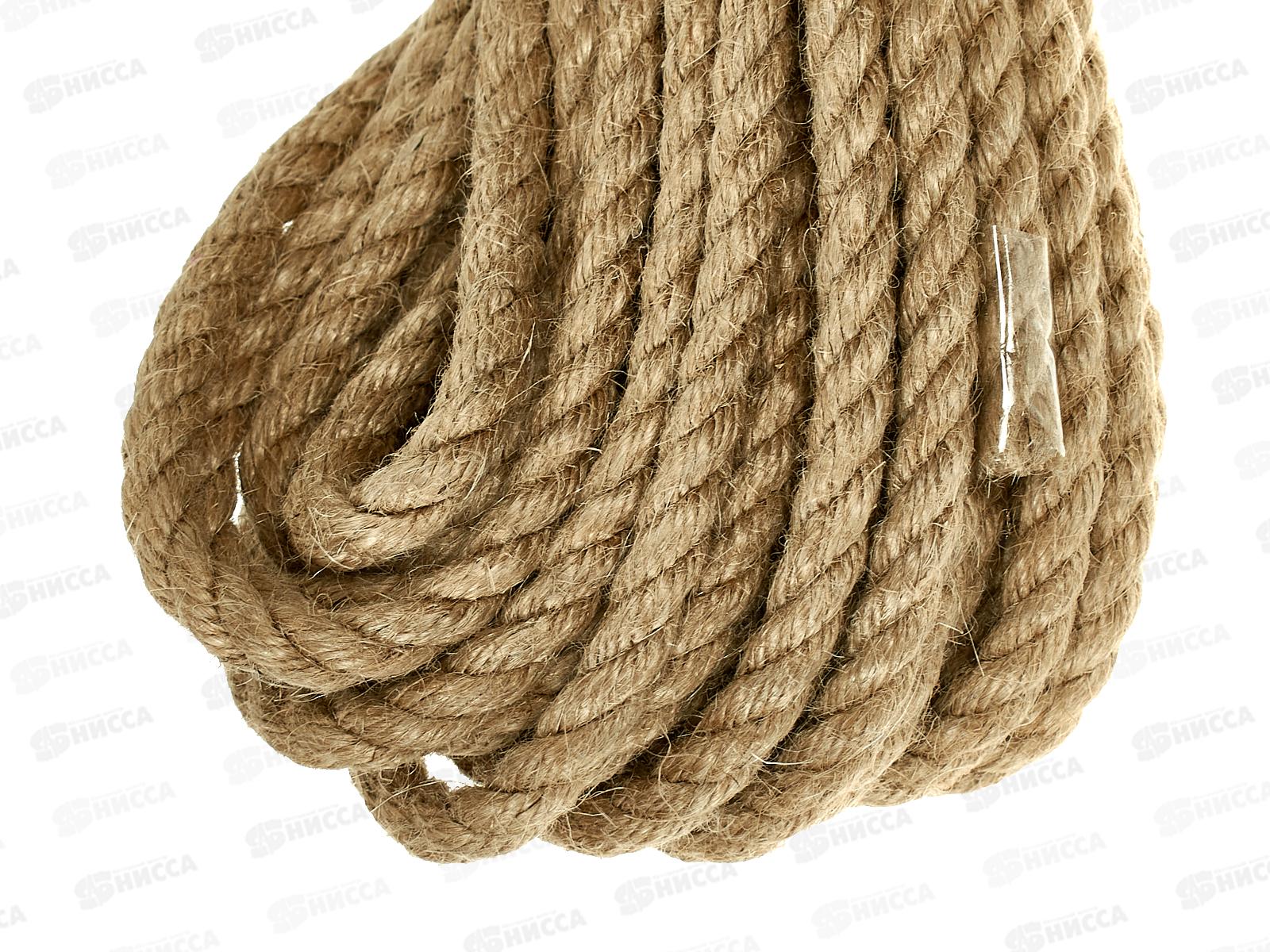 Веревка джутовая 8мм, 20 м Сибшнур*16