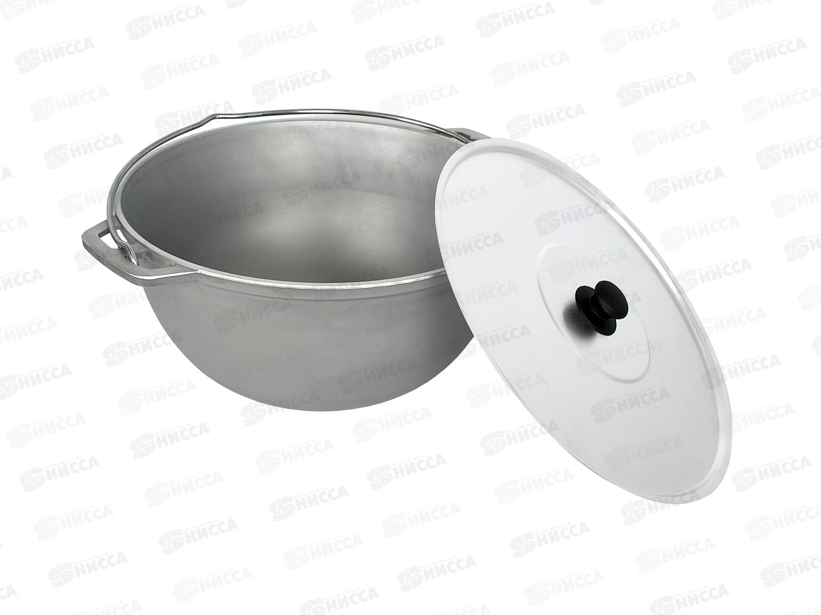 Казан сферический непокрытый 9л с алюминиевой крышкой и дужкой НС0890п
