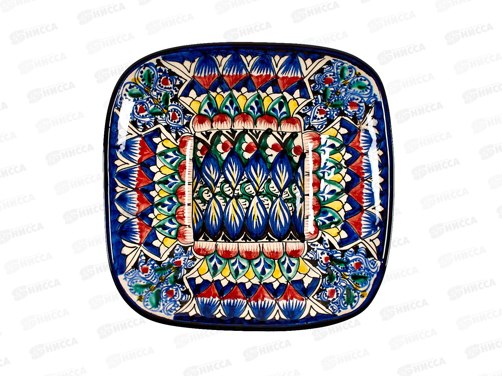 Салатница керамическая квадрат глубокая 16см узор арт 80206-24 *25