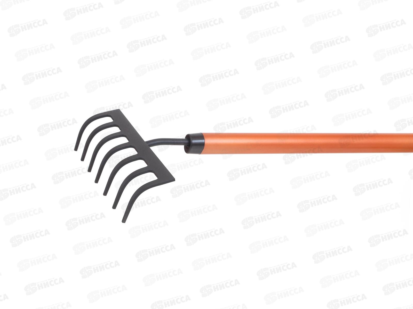 Грабли 7-зубые с дюралевым черенком легкие средние 0972 K.T.