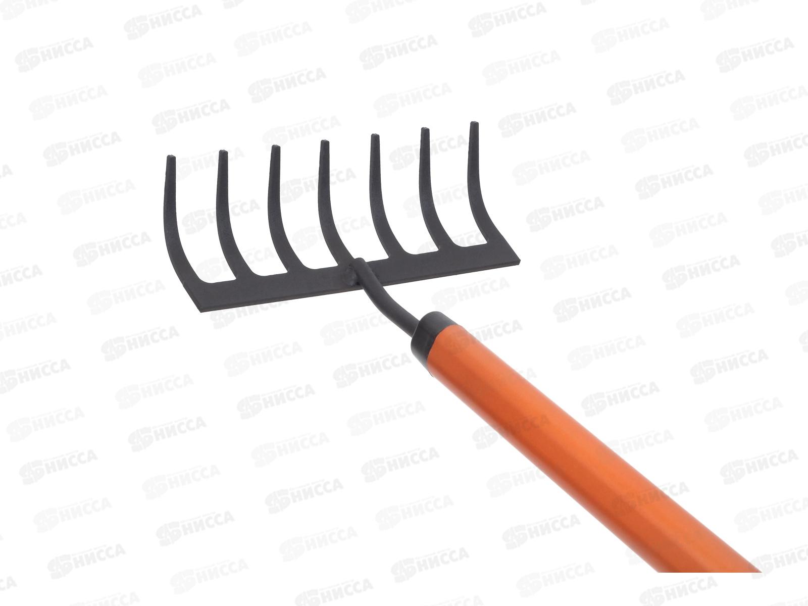 Грабли 7-зубые с дюралевым черенком легкие средние 0972 K.T.