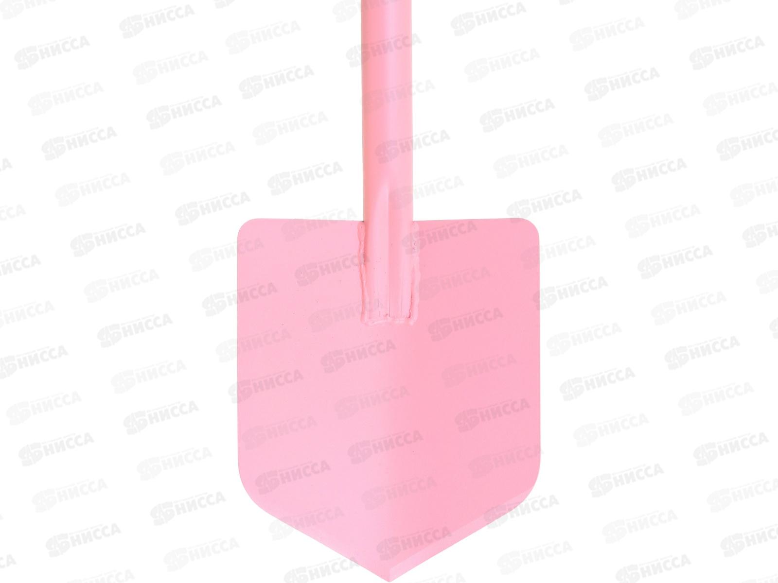 Лопата тепличная со стальным черенком (розовый) 1640