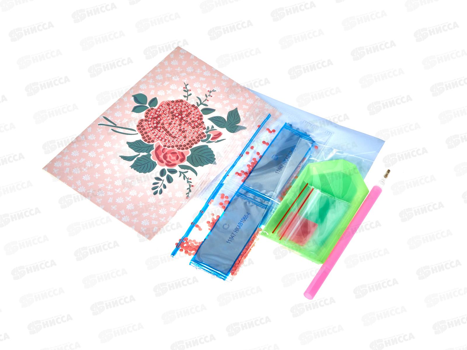 Алмазная мозаика открытка Роза 10*15, Р705-31 *1