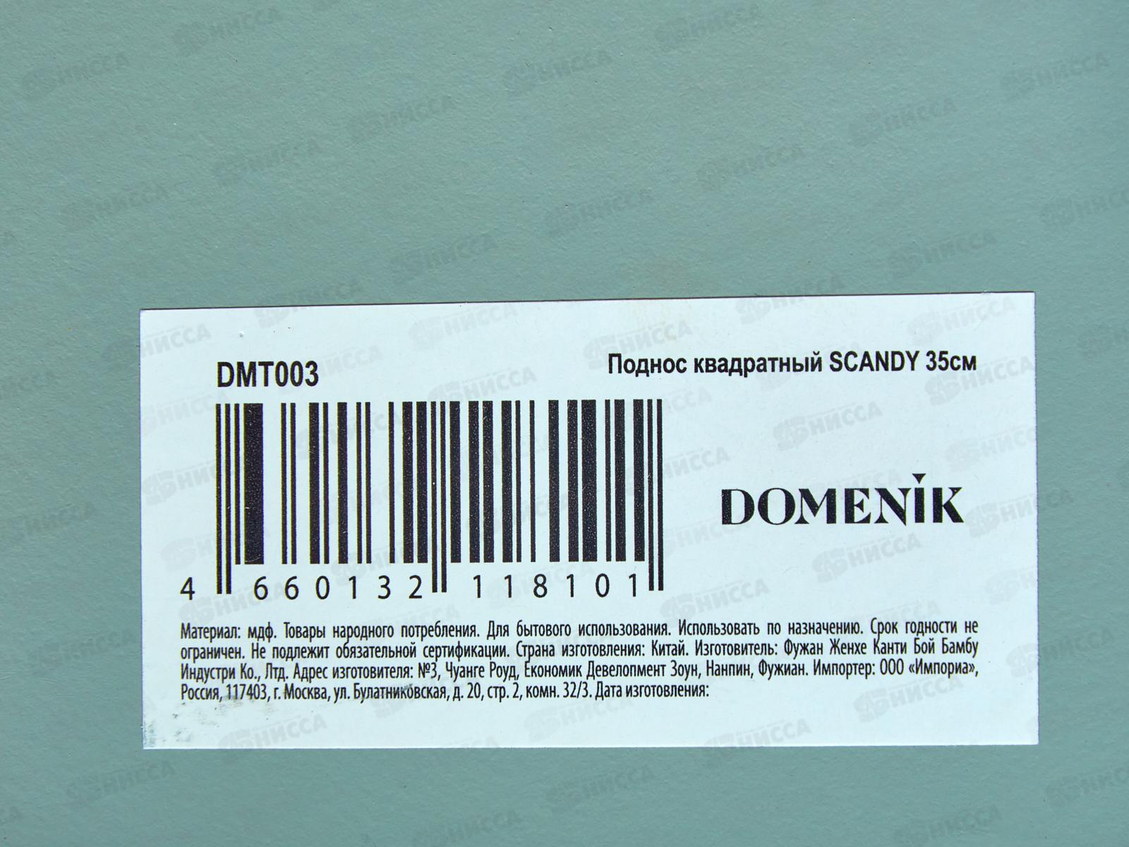 Поднос квадратный Scandy 35см DMT003