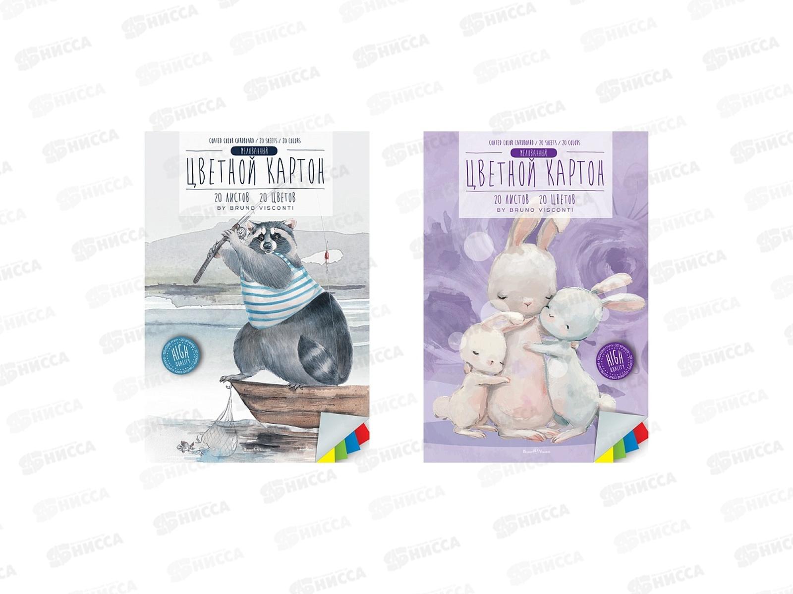 Цветной карт. А4 АЛЬТ 20л,20цв. 2 вида, 11-420-298 *15