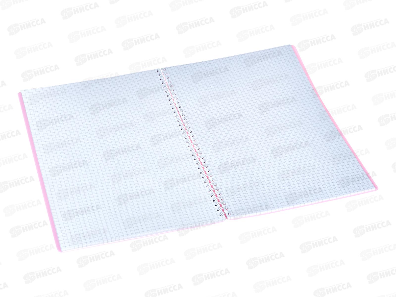 Тетрадь 80л кл. ПЛН А4 Pastel Collection Pink пл.обл., греб., 3405 *15
