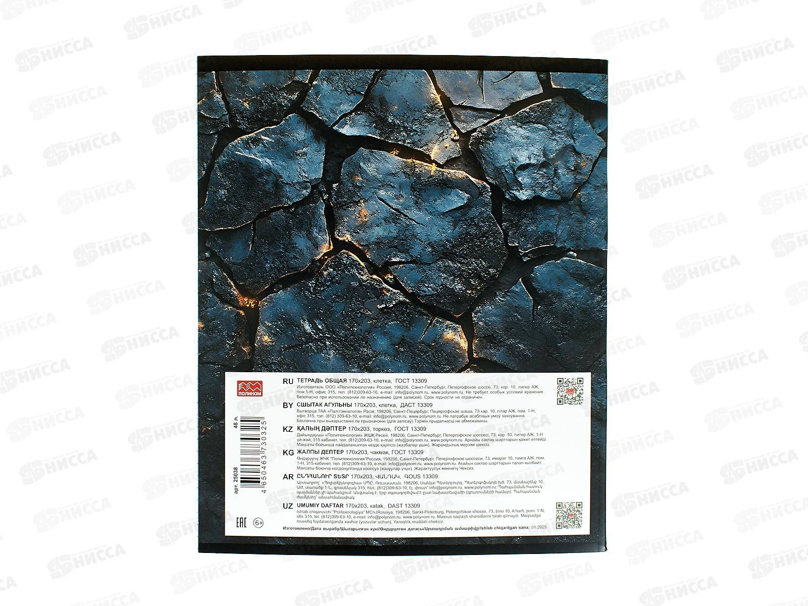 Тетрадь 48л кл. ПЛН HARDCORE Алгебра. скрепка 25038 *40