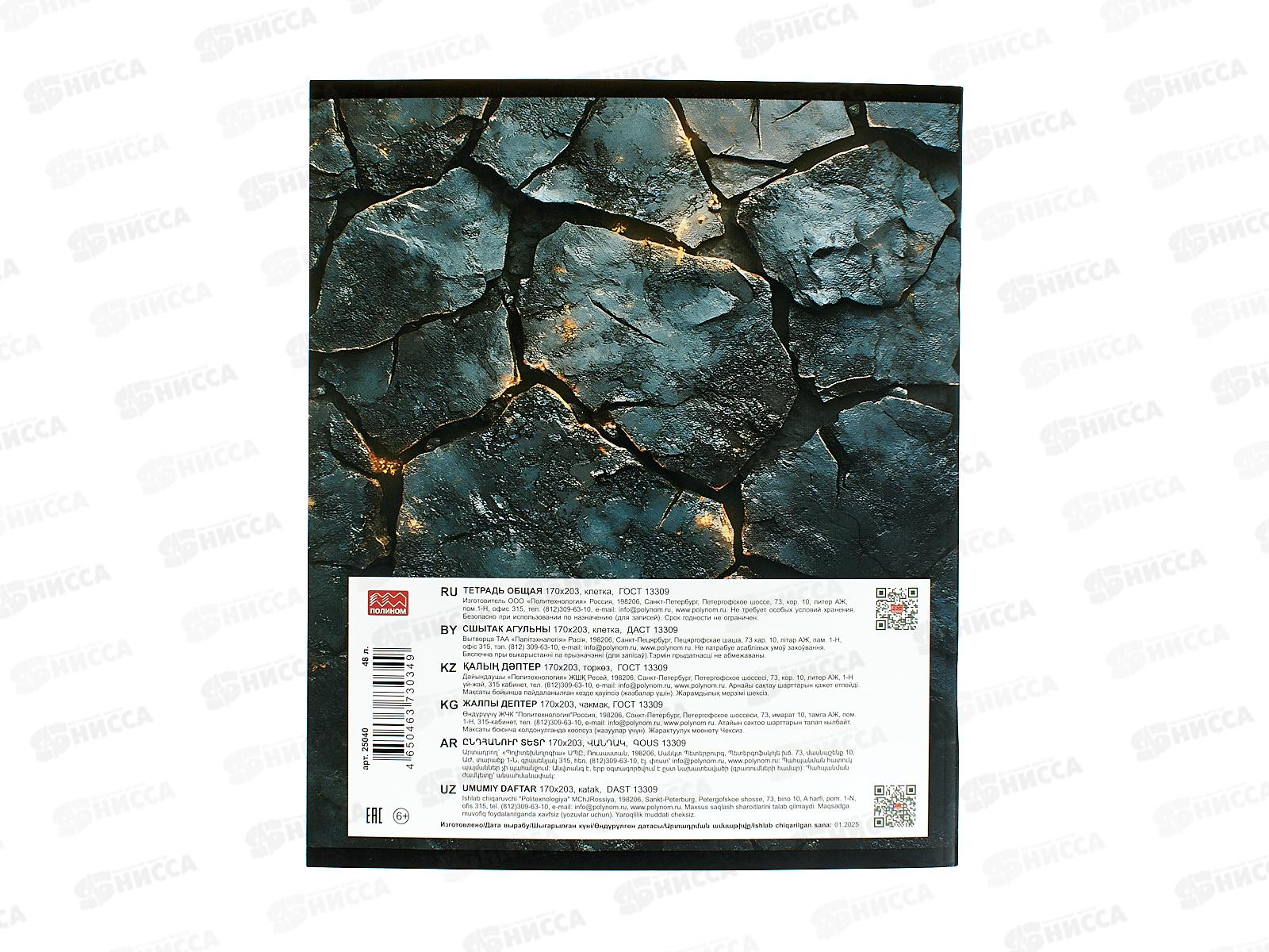 Тетрадь 48л кл. ПЛН HARDCORE История. скрепка 25040 *40