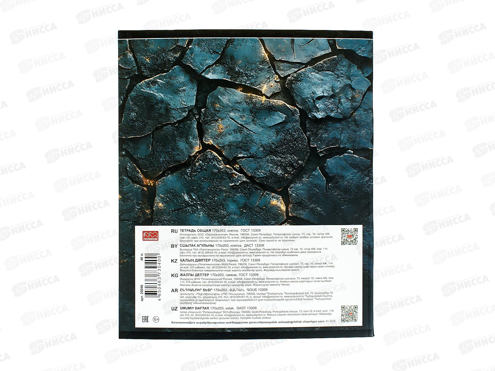 Тетрадь 48л кл. ПЛН HARDCORE Химия. скрепка 25046 *40