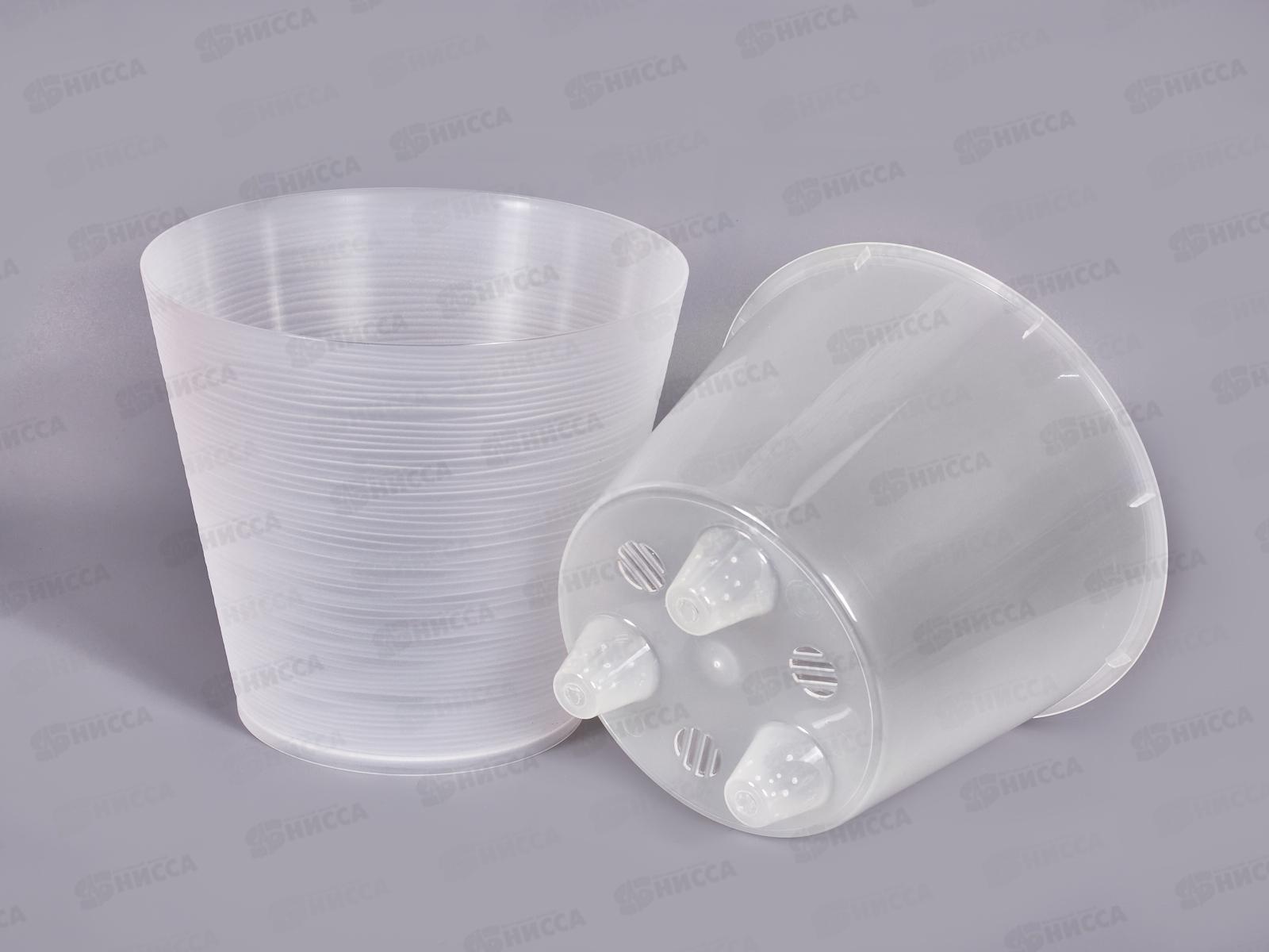 Горшок д/цветов Конус 3,7л Прозрачный (с вкладкой) д.20  *16