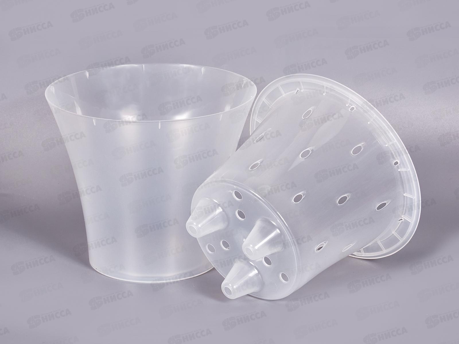 Горшок д/цветов Ванда 1,2л Прозрачный (с вкладкой) d15 h13 ВД15-00 *23