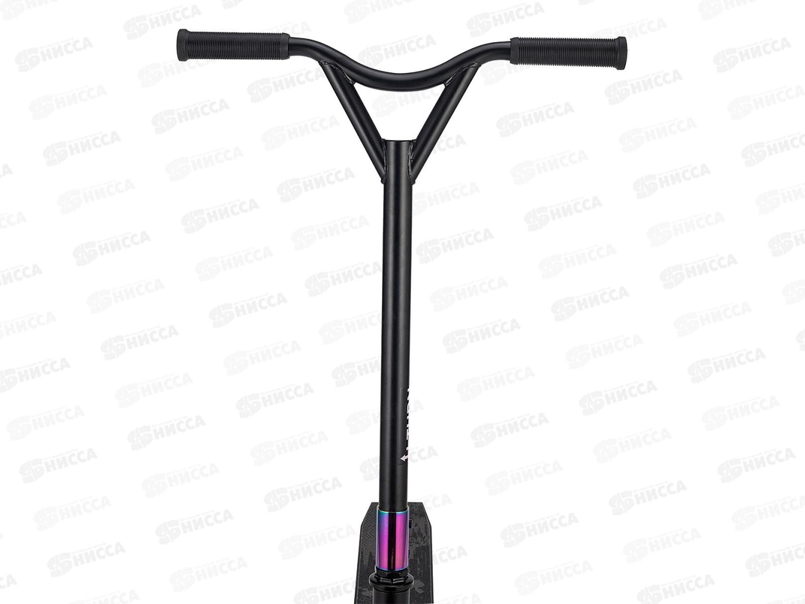 Самокат трюковой RESPECT СМК-5606 (65х10х85) 80кг, черный с фиолет. *4