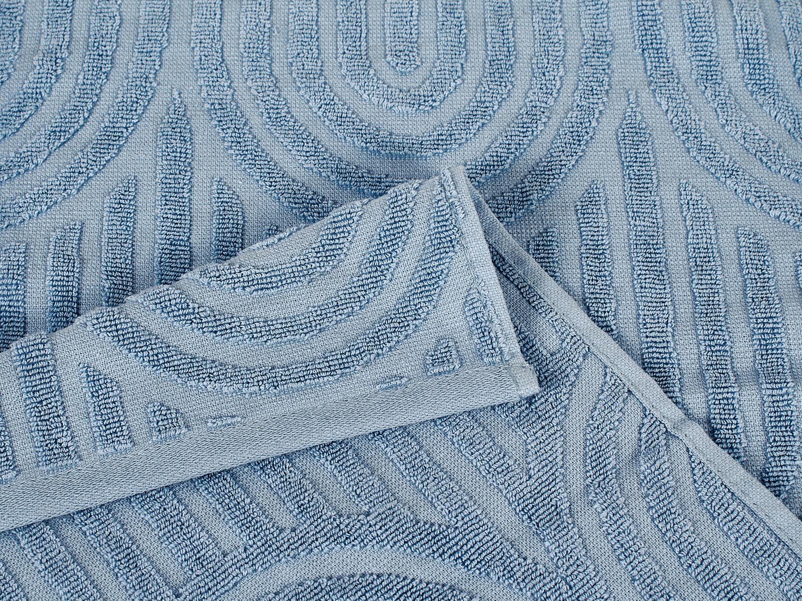 Полотенце махровое 30*60 LuxoR Аркадия серо-голубой