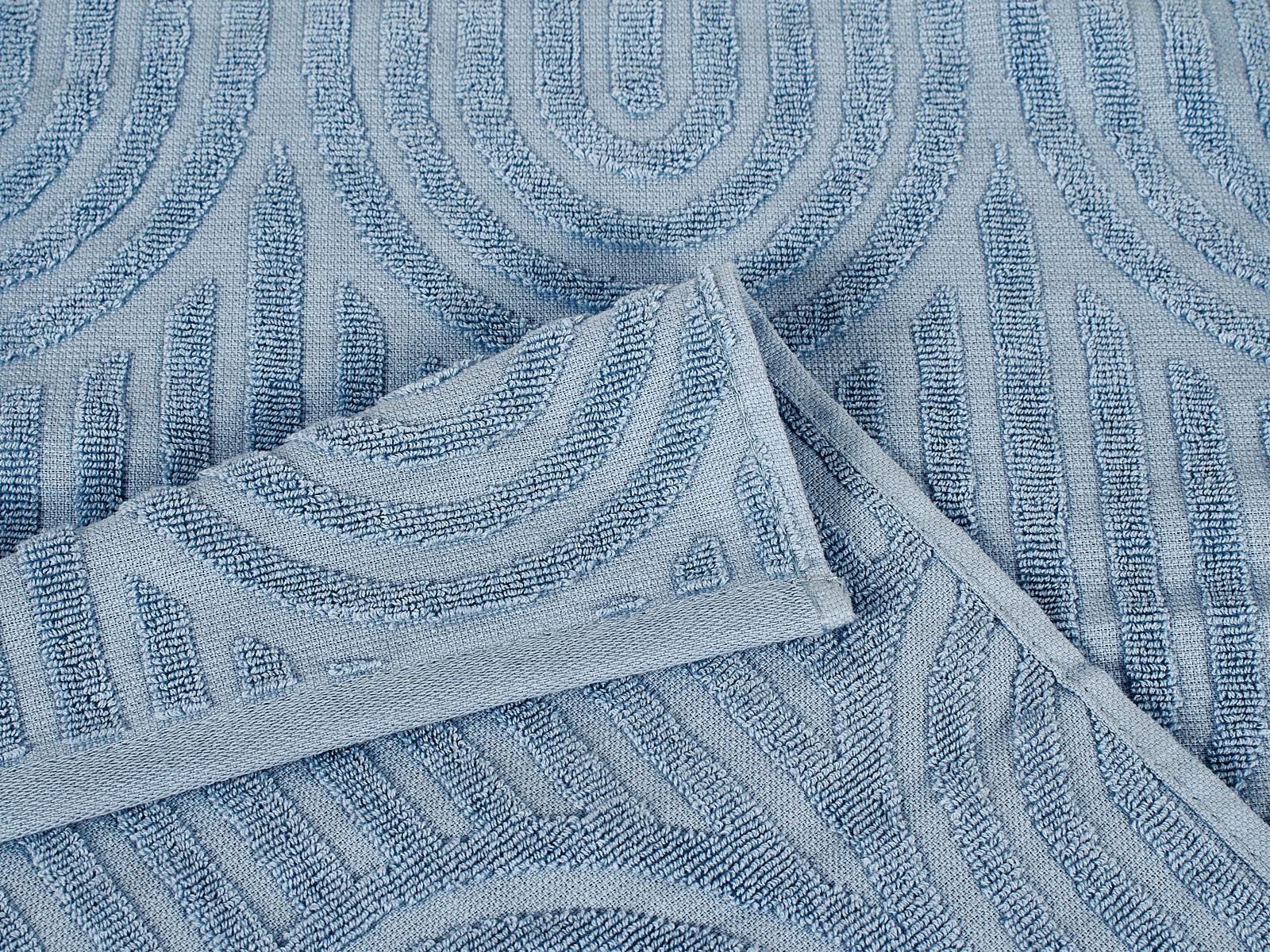 Полотенце махровое 50*90 LuxoR Аркадия серо-голубой