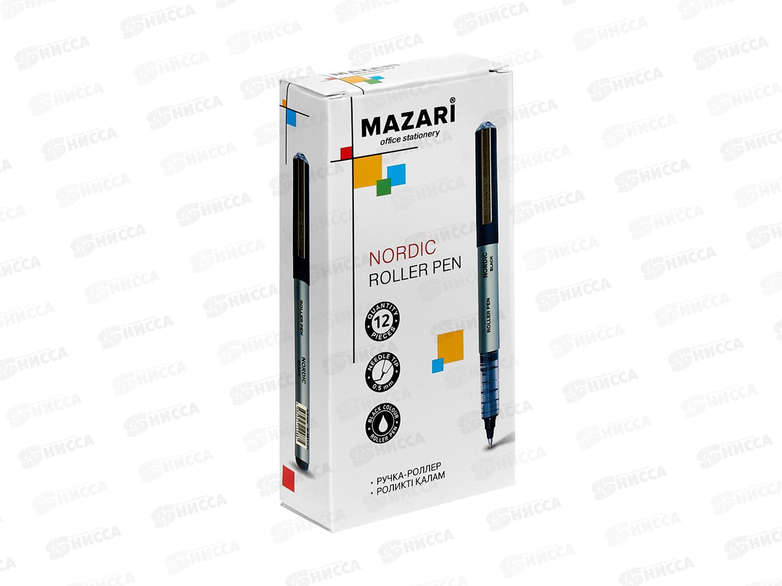 Ручка-роллер Nordic чёрная, 0.5мм М-5811-71 *12