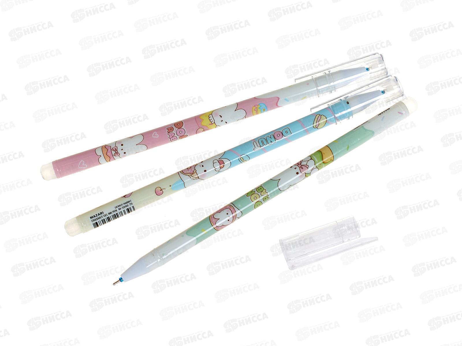 Ручка пиши-стир. MAZARI Donut rabbit син. 0.38мм М-5848-70  *12