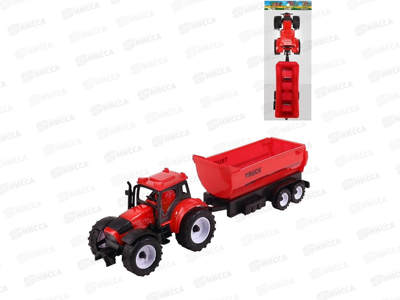 Трактор инерц. в наборе с прицепом 29,5х6,5х7см, 1834521