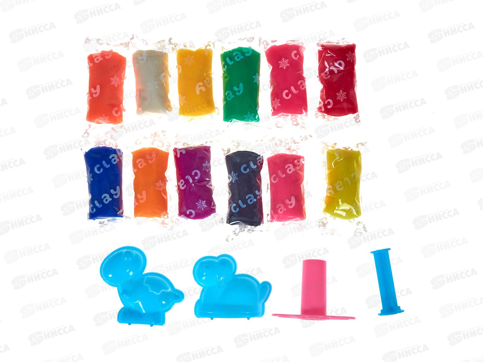 Тесто д/лепки Mazari Копилка 12цв. по13,5г +3 формочки М-20344 *18