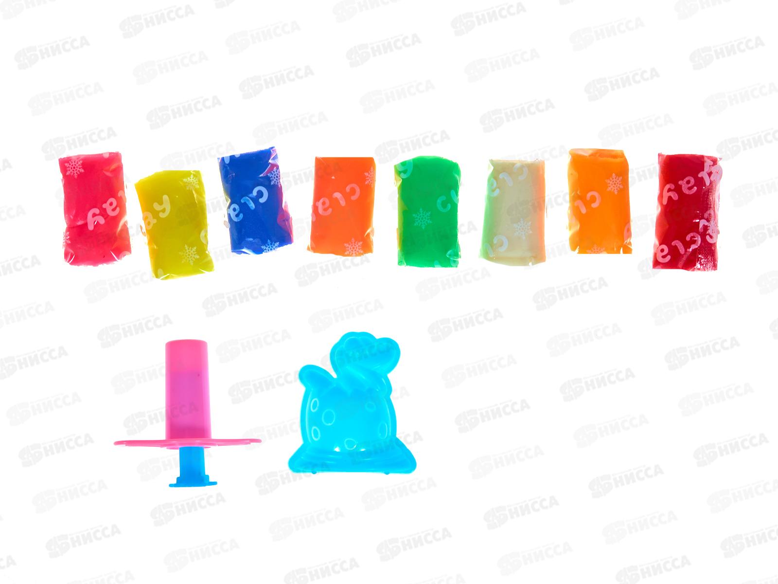 Тесто д/лепки Mazari Лапки 8цв. по 13г + 2 формочки М-20337 *96