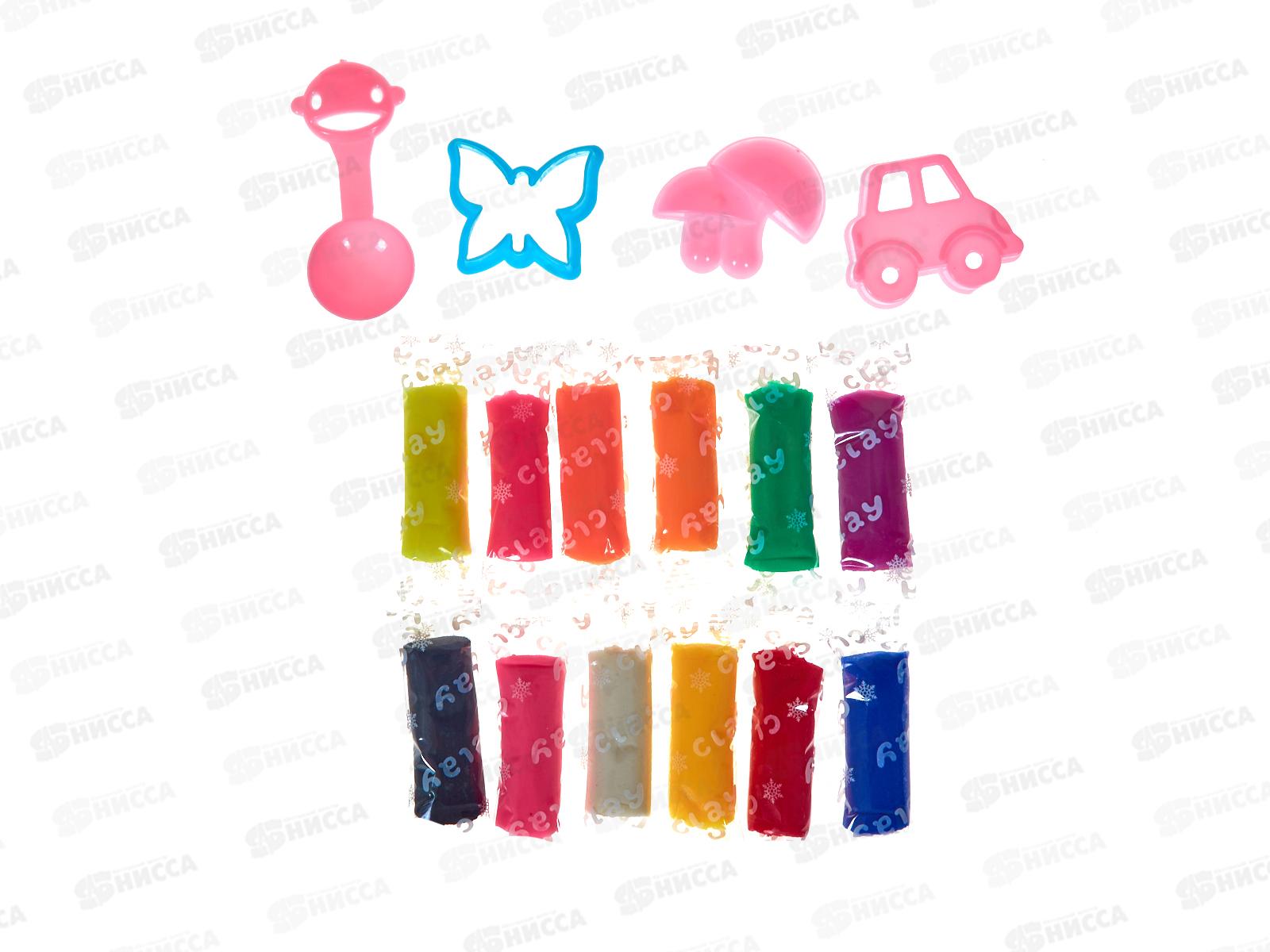 Тесто д/лепки Mazari Сундучок 12цв. по13,5г +4 формочки М-20343 *24