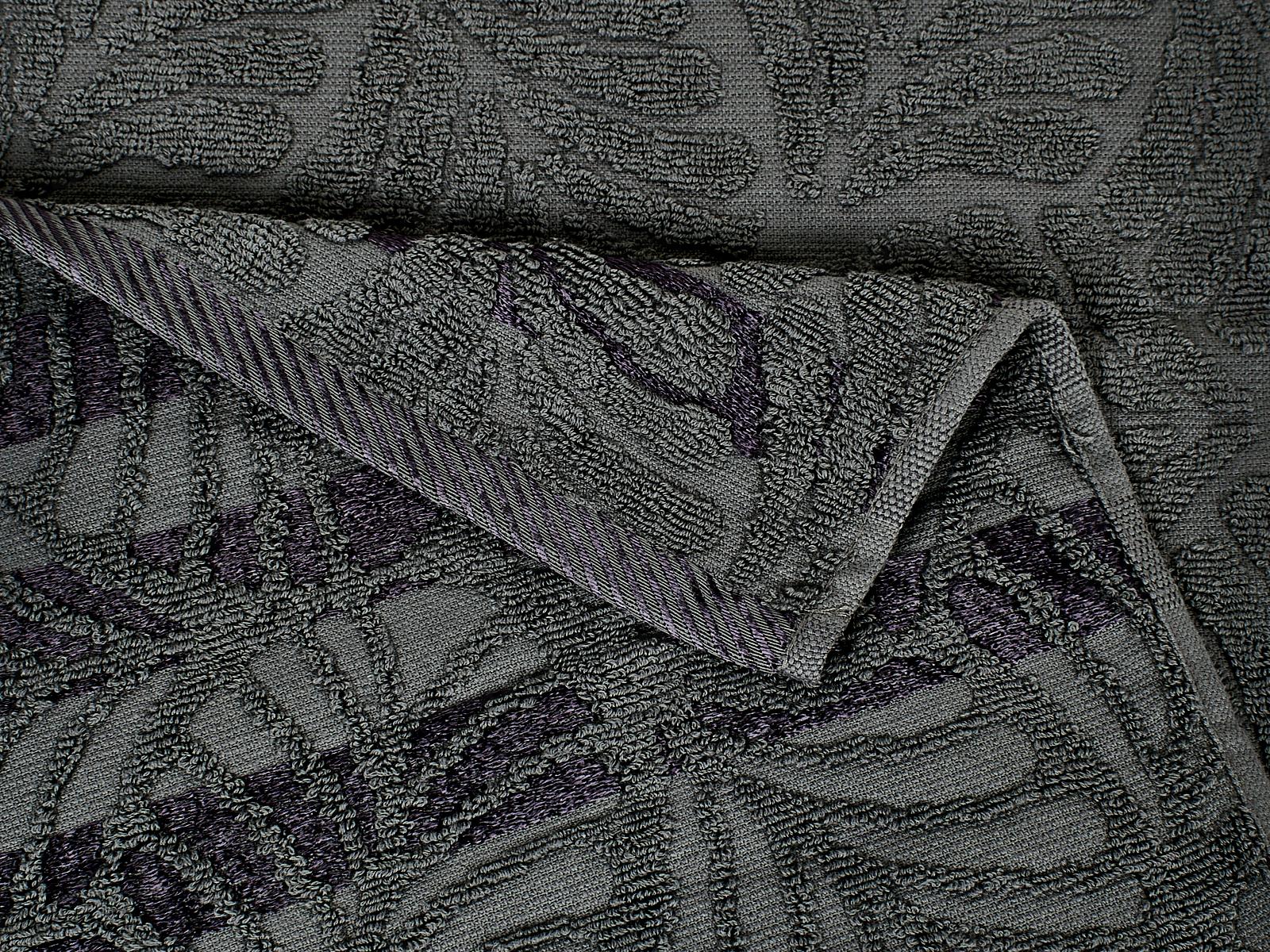 Полотенце махровое 30*60 LuxoR Флора темно-серый