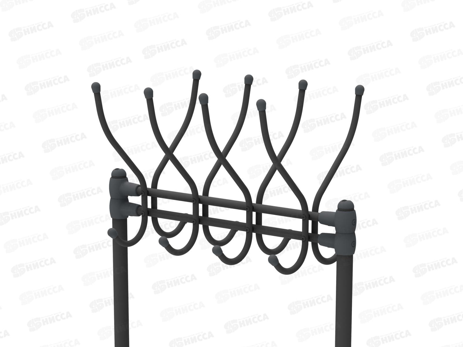 Вешалка гардеробная с полками ВГП60-8/Ч черный