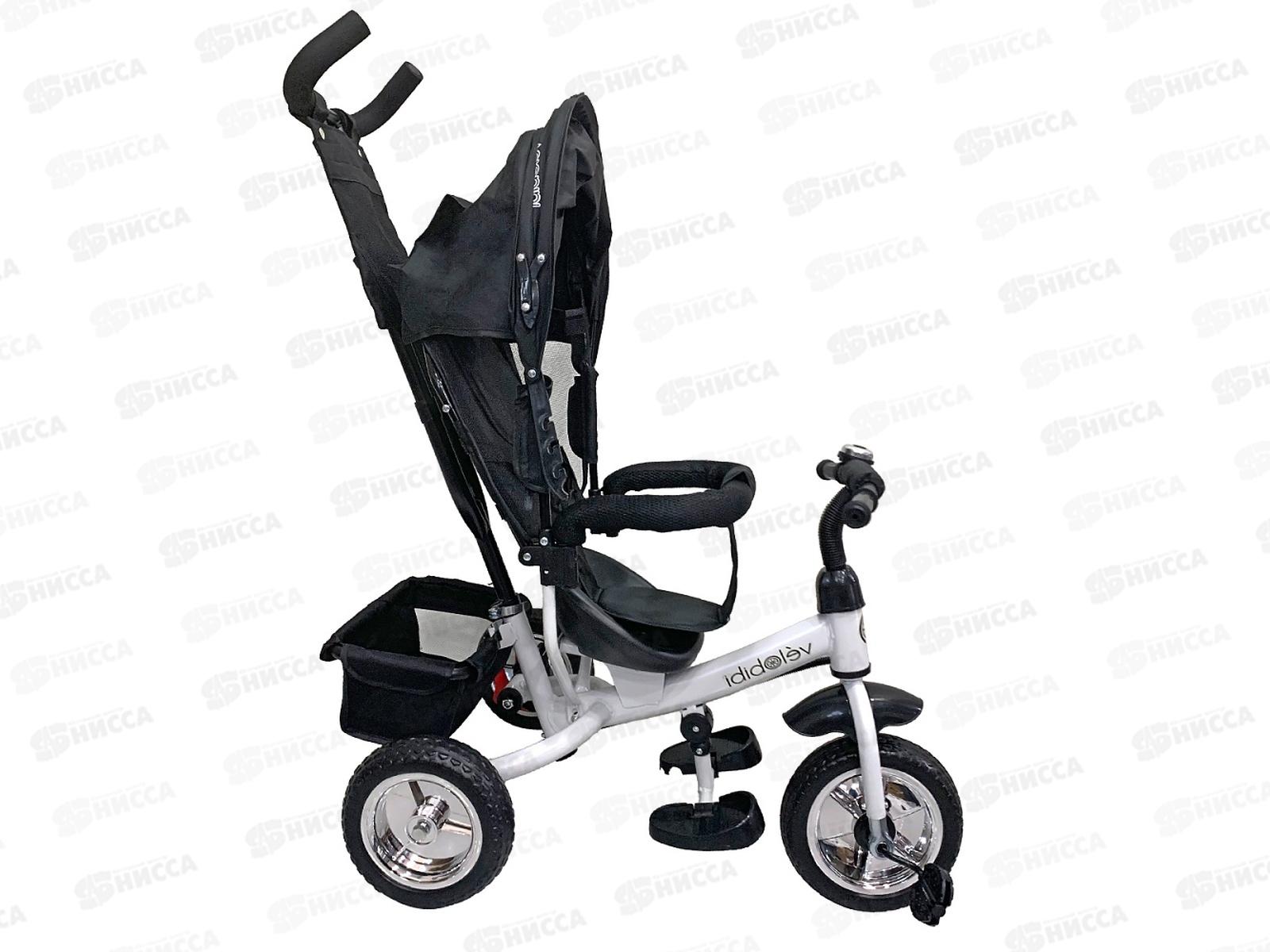 Велосипед трехколесный с ручкой ВЕНЕРА, черный, ВЛ-5060