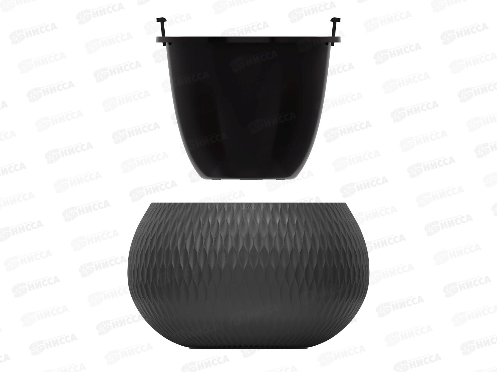 Кашпо Жемчужина 7л графитовый М8917 *2