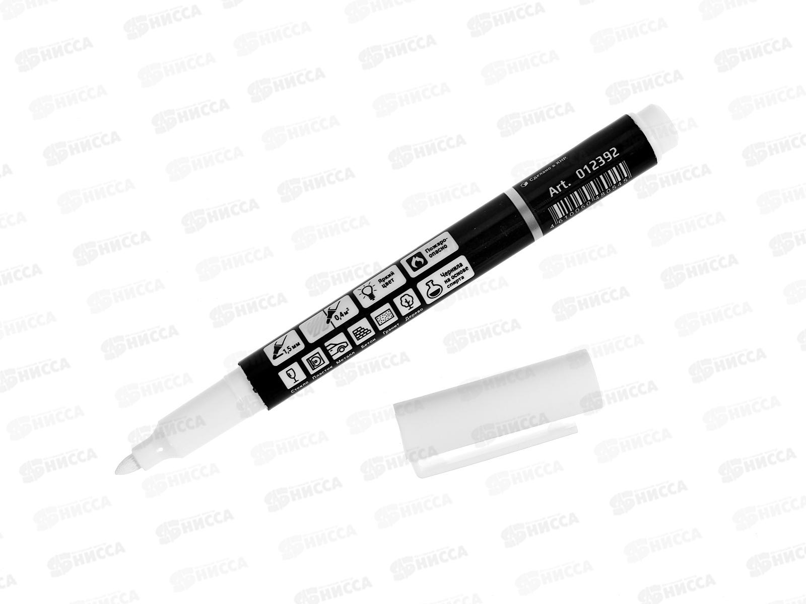 Маркер LEKON EХTRA WHITE перманентный 1.5мм, белый *12/144/2304