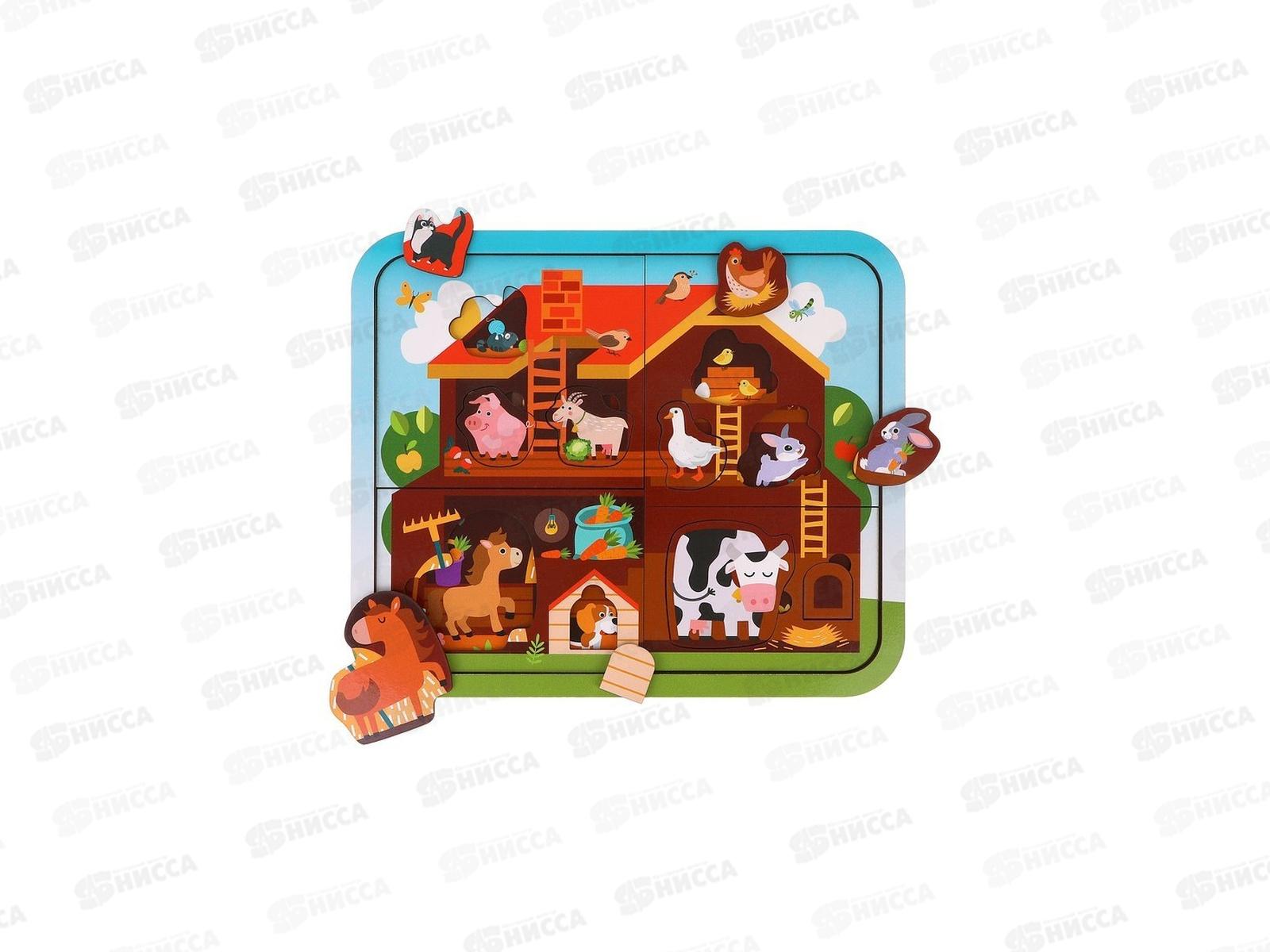 Пазл многослойный Кто живет на ферме, 962216