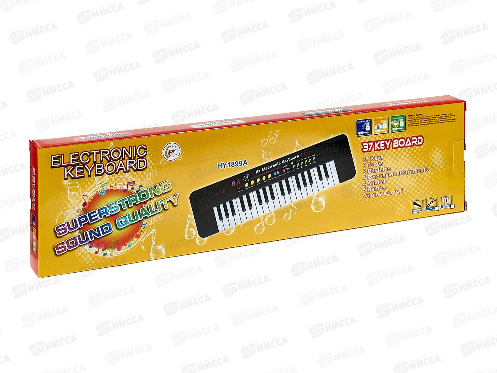 Электроорган на бат. с микрофоном, HY1988A, В2301107 в коробке