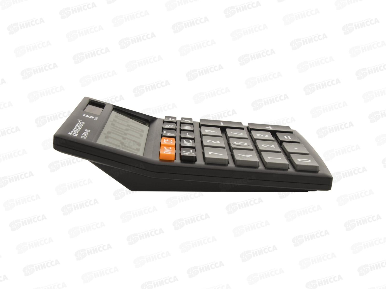 Калькулятор BRAU ultra-08-BK 8разряд.,черный 250507 *1
