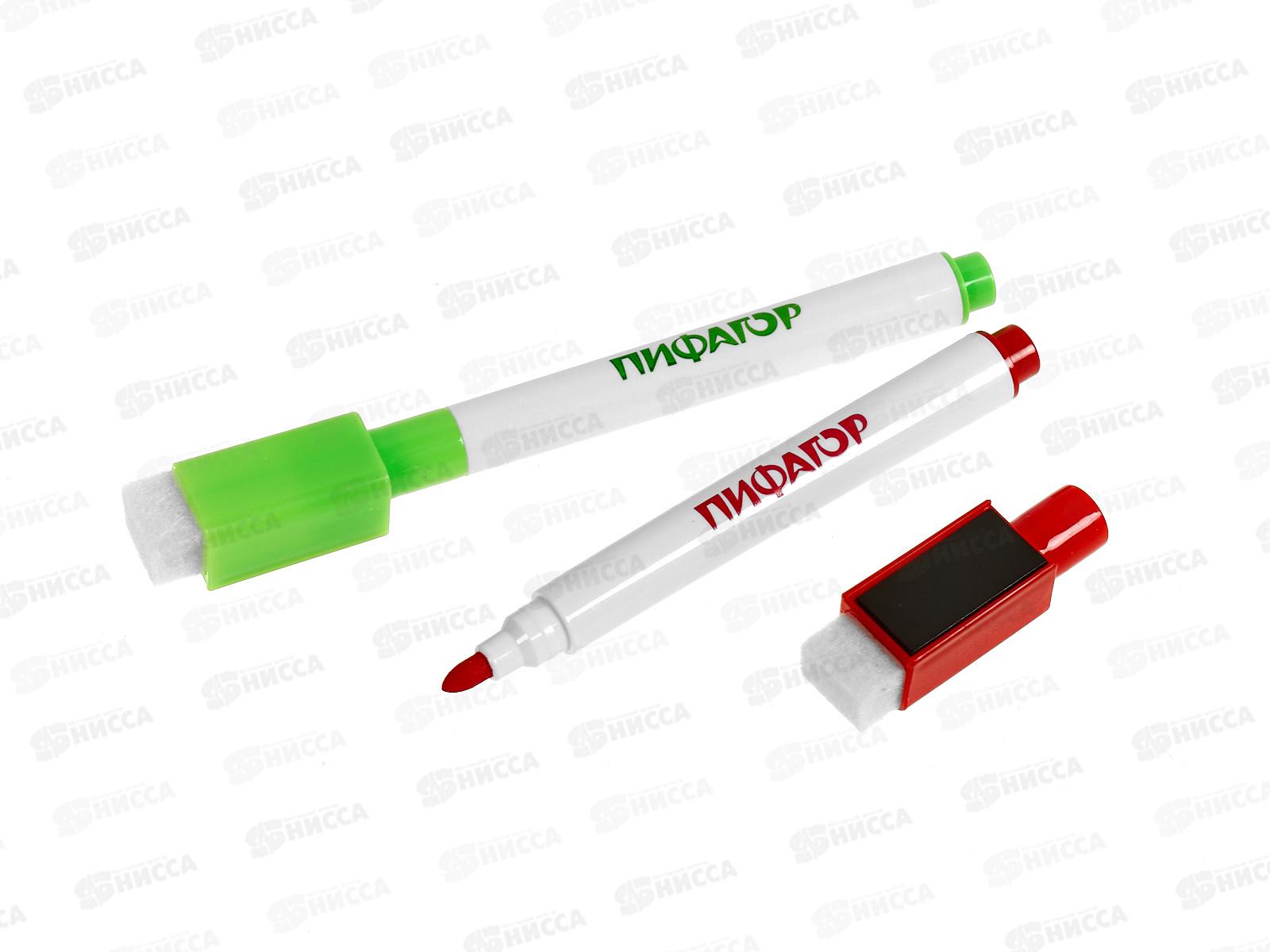 Маркеры д/доски Пифагор 8цв., на магните со стират. 152562 *48