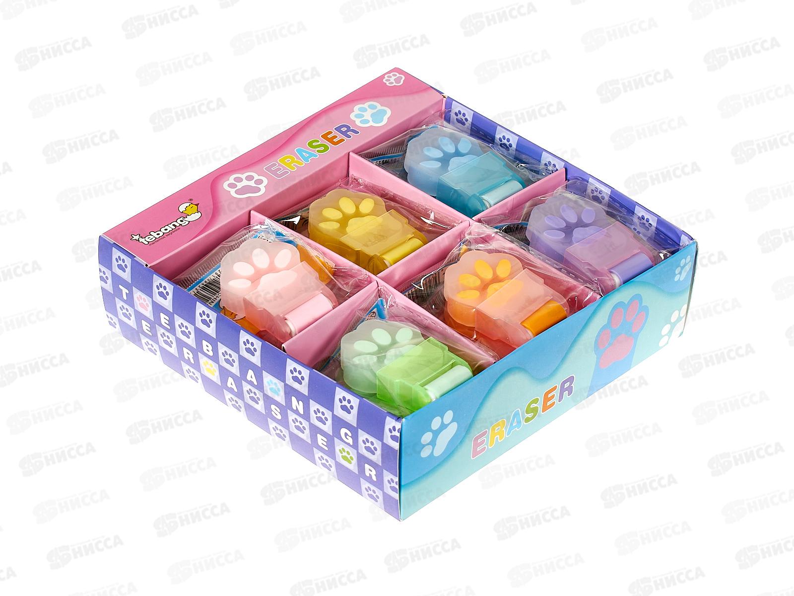 Ластик MAZARI с роликом Лапки 3,5*5,3*1см фигурный ТВ6518 *24