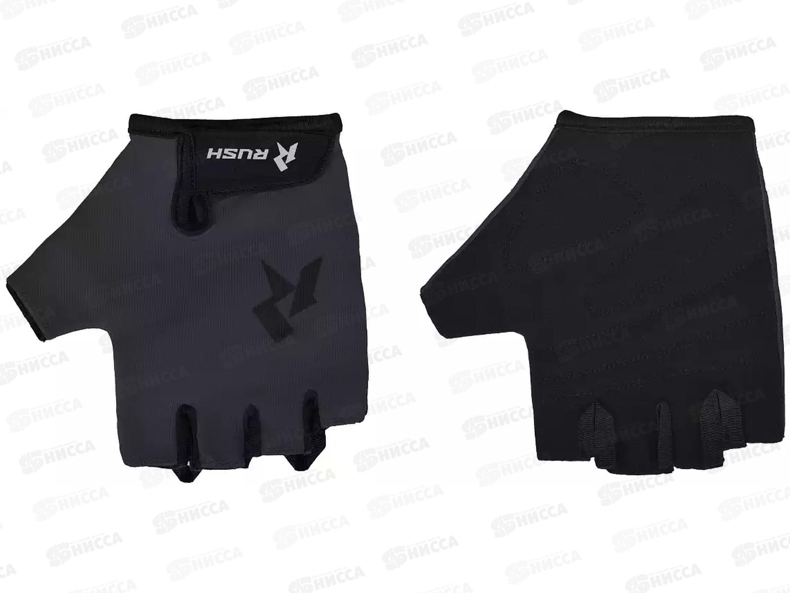 Велоперчатки RUSH HOUR STANDART р.XL графит, SB-01-8212, 385168  гб