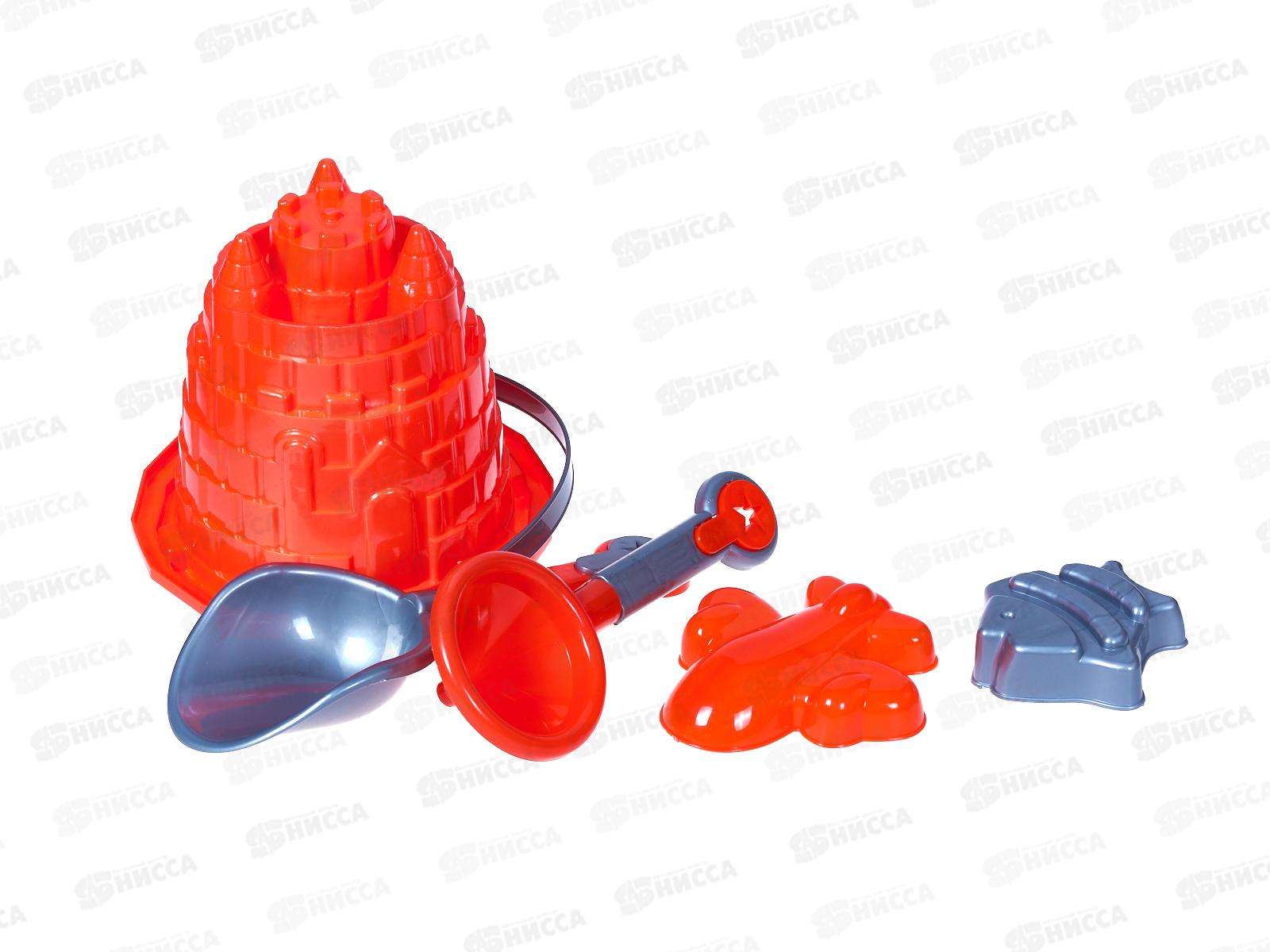 Набор песочный КРОКОТАМ Замок оранжевый 5предметов ПН-3О *30