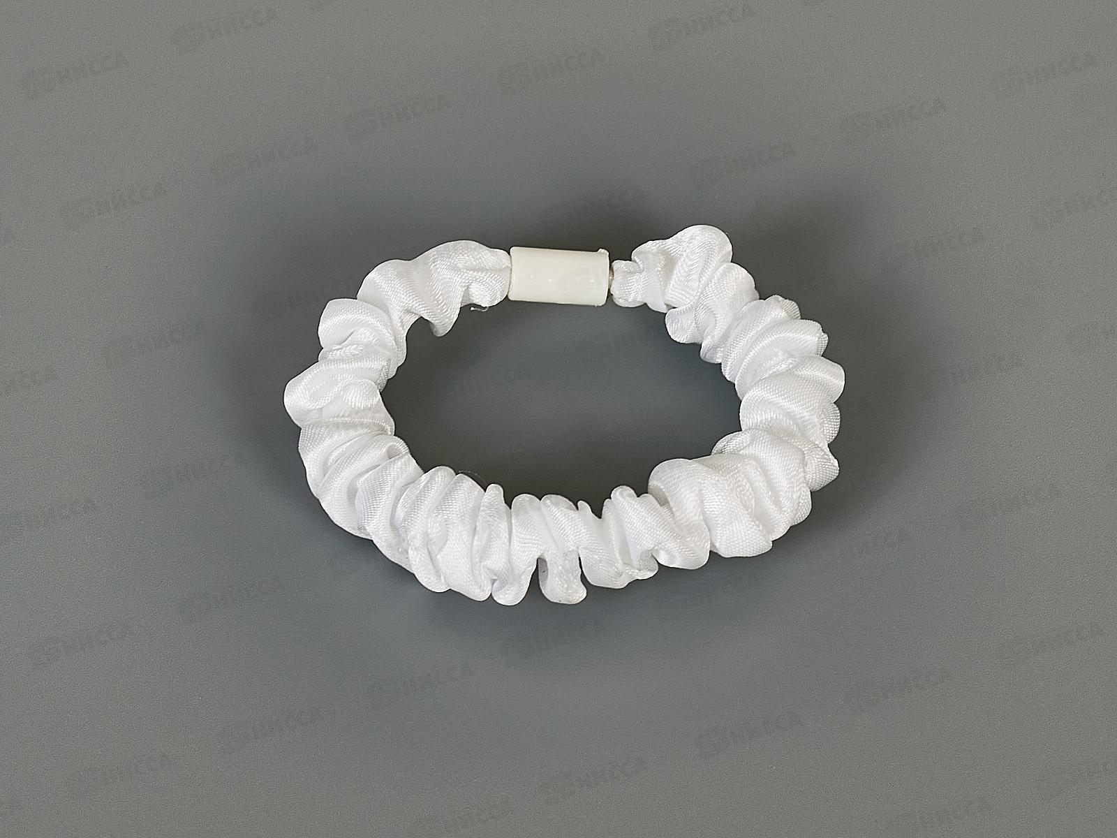 Резинка д/волос шелк белая №2024 (уп 5шт)