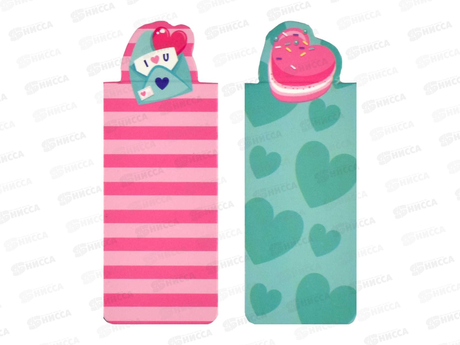 Закладки магн. ФЕН Сердце , 4шт, 65047 *100