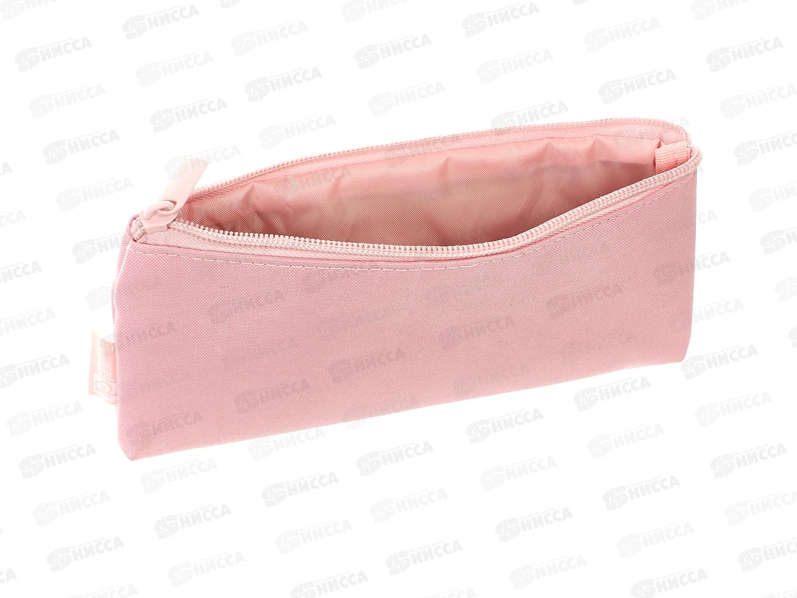 Пенал ФЕН Розовый 19*9*1,5см.,  молния 68342 *48