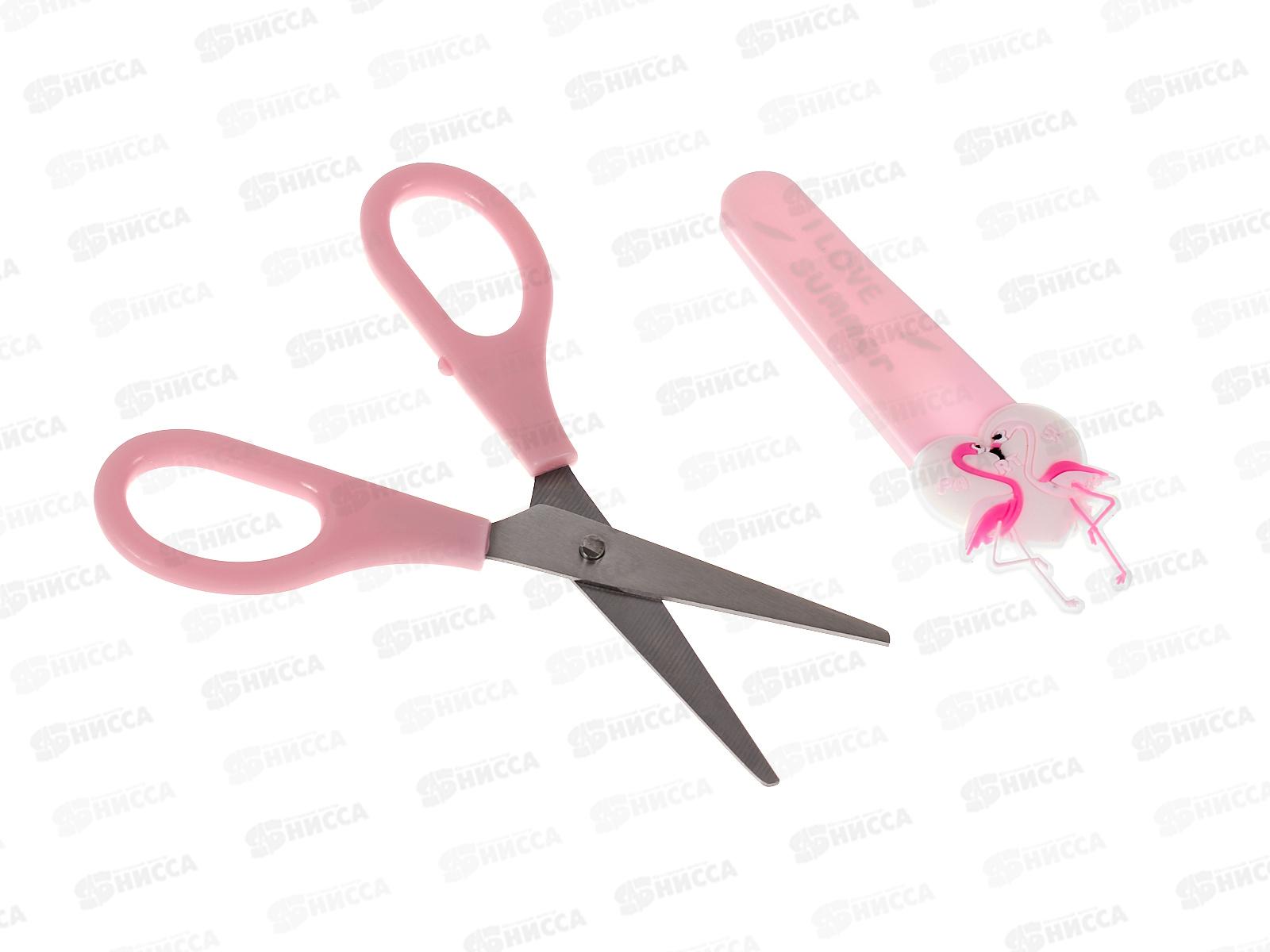 Ножницы 14см ПГС в чехле Фламинго *1/30
