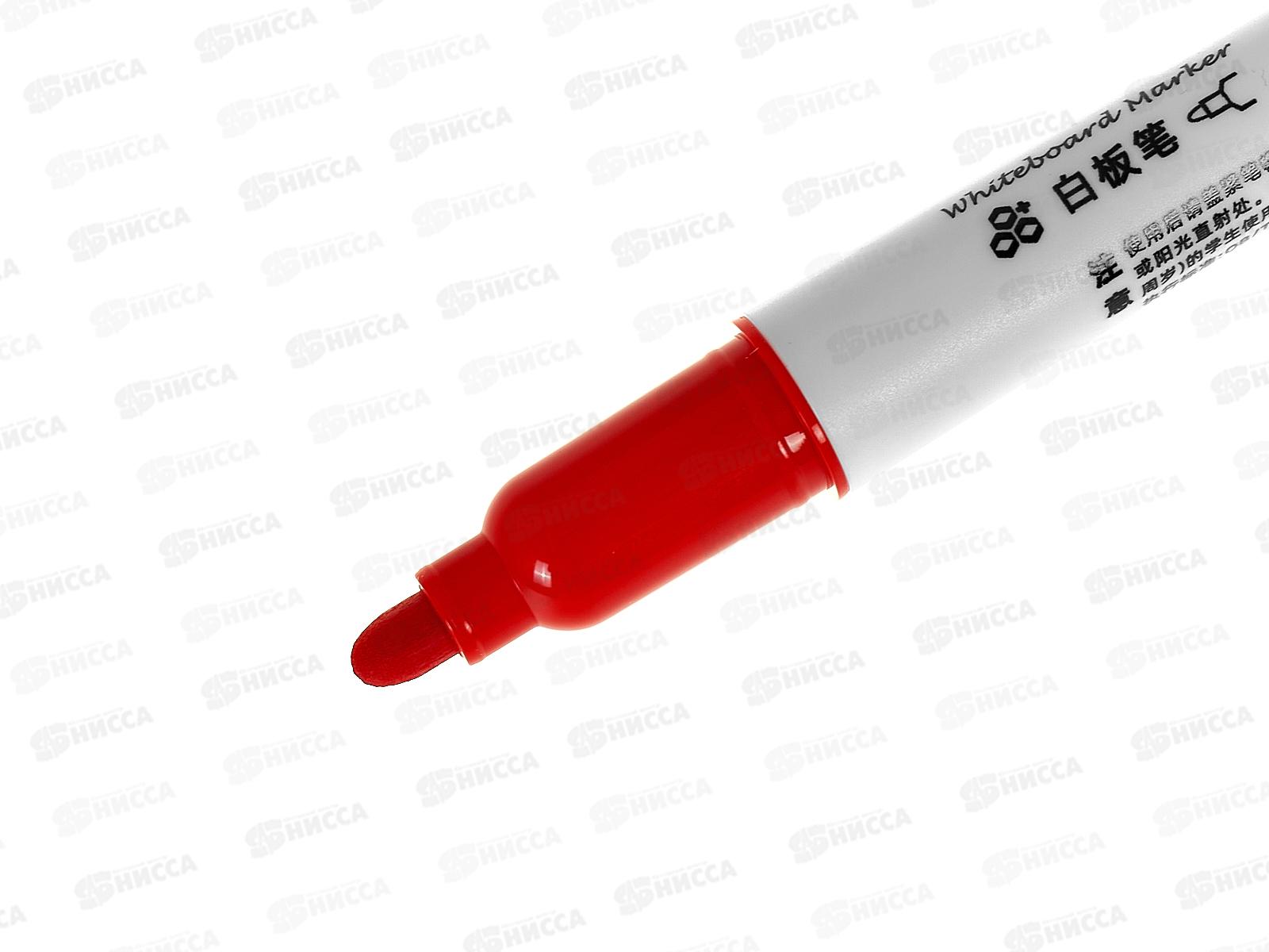 Маркер д/доски BEIFA, красный ,корпус белый, GHF0008-RD *10/120