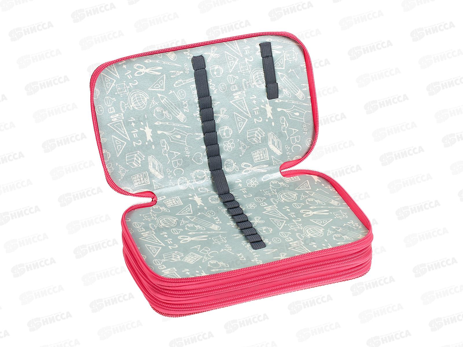 Пенал Lamark Милашка 3отд., 125*205*55мм три молнии 0063 *24