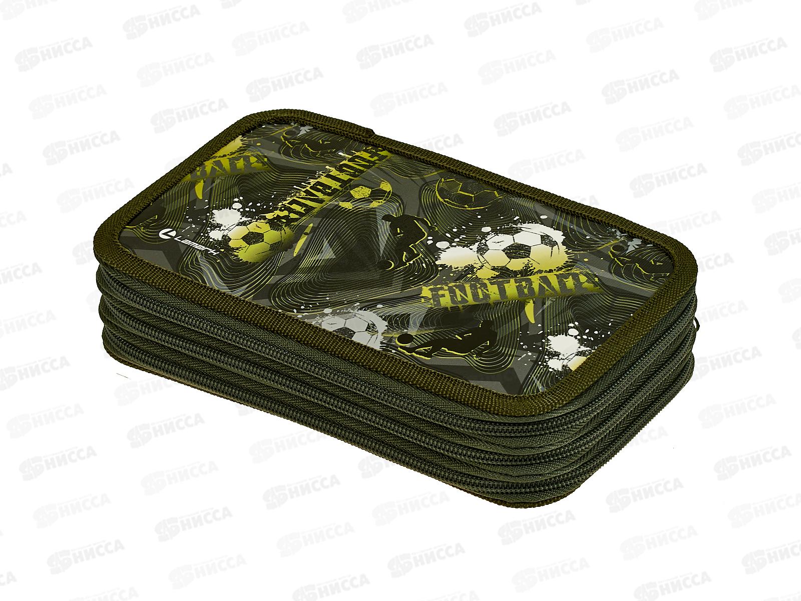 Пенал Lamark Football time 3отд., 125*205*55мм три молнии 0063 *24