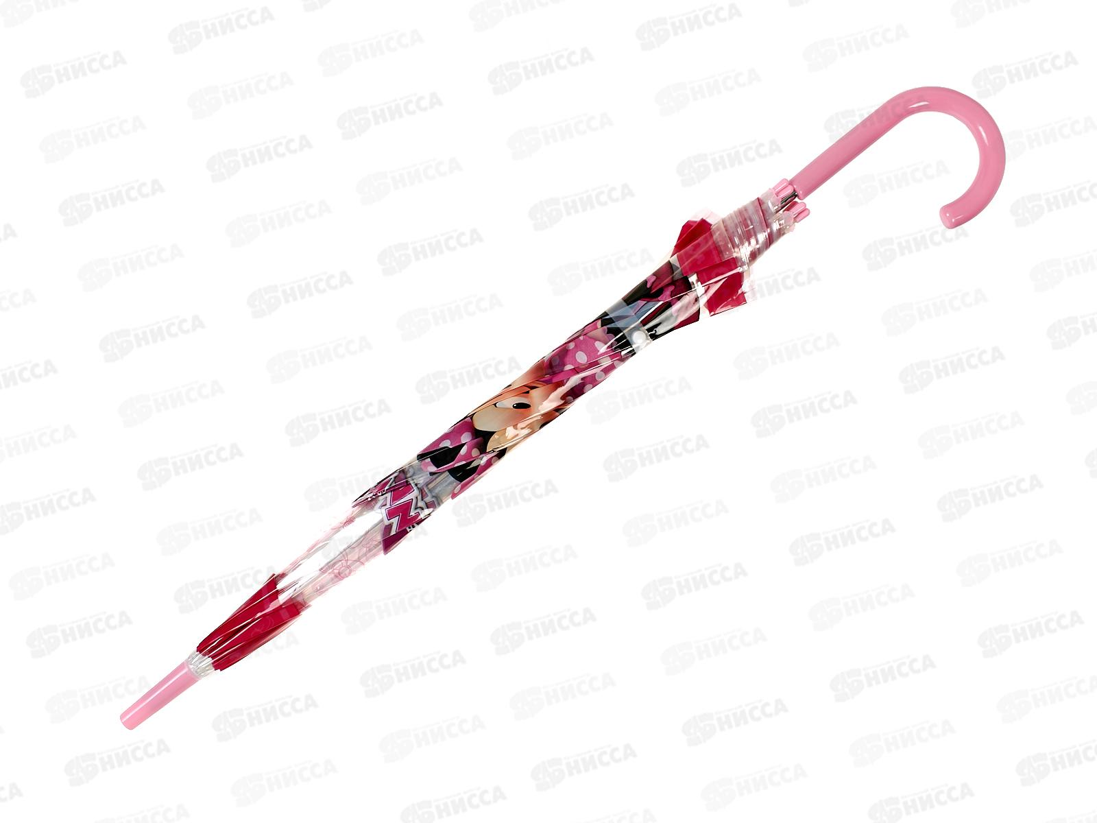 Зонт детский Минни Маус, r-60см, прозрачный, полуавтомат UM60T-NMOUSE