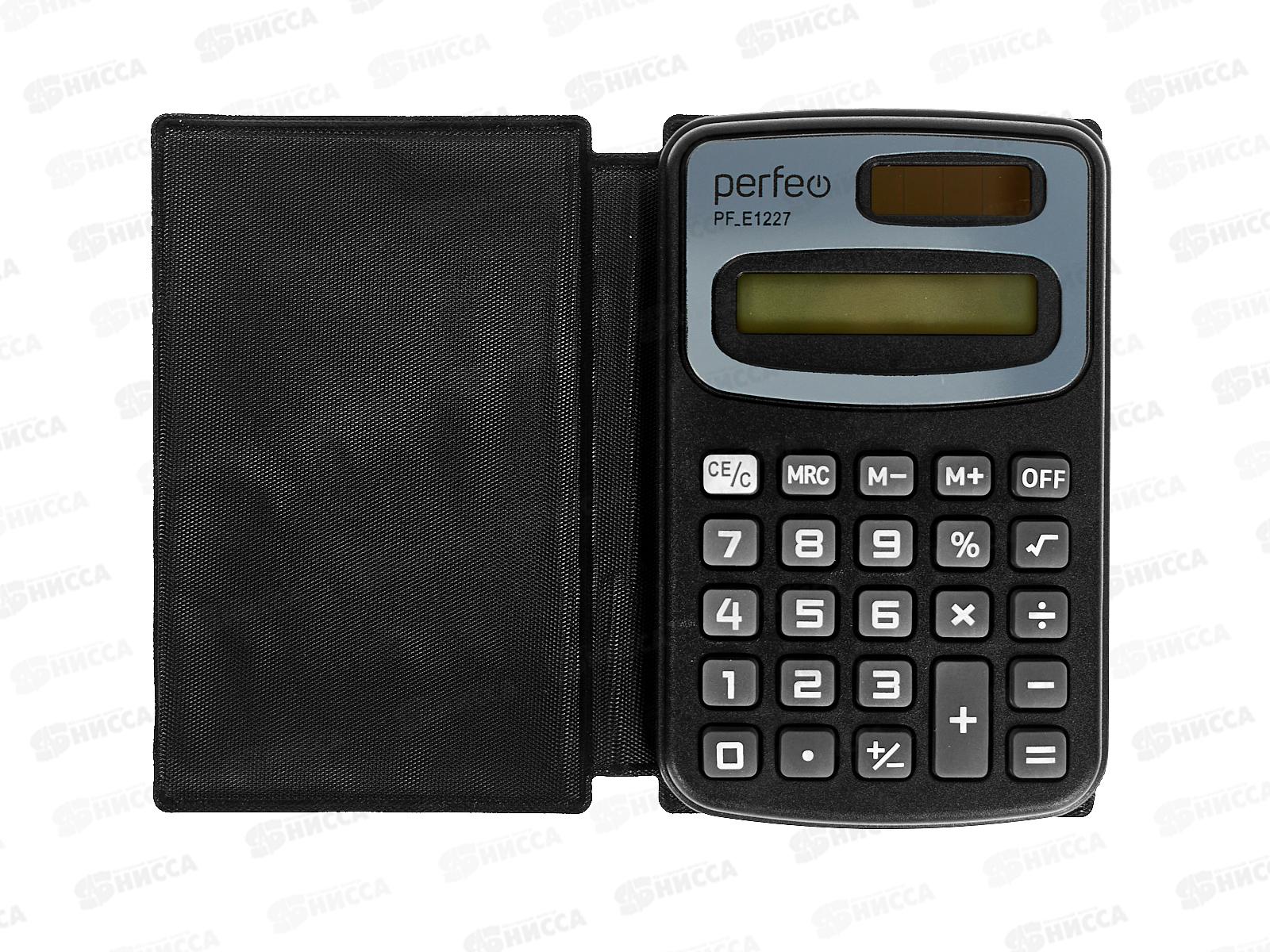 Калькулятор Perfeo PF 1227, карманный, 8-разрядный, черный