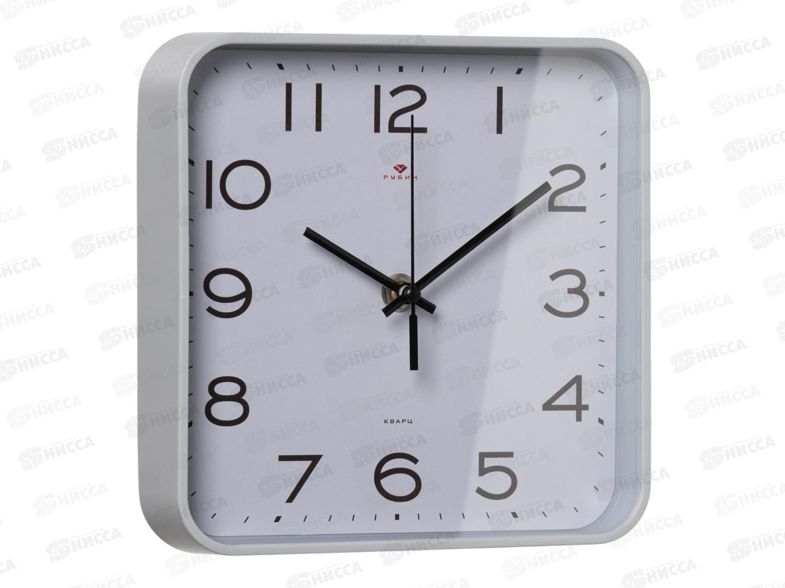 Часы &quot21 Век&quot 1918-007  квадрат Рубин d-19*19см сер. Классика