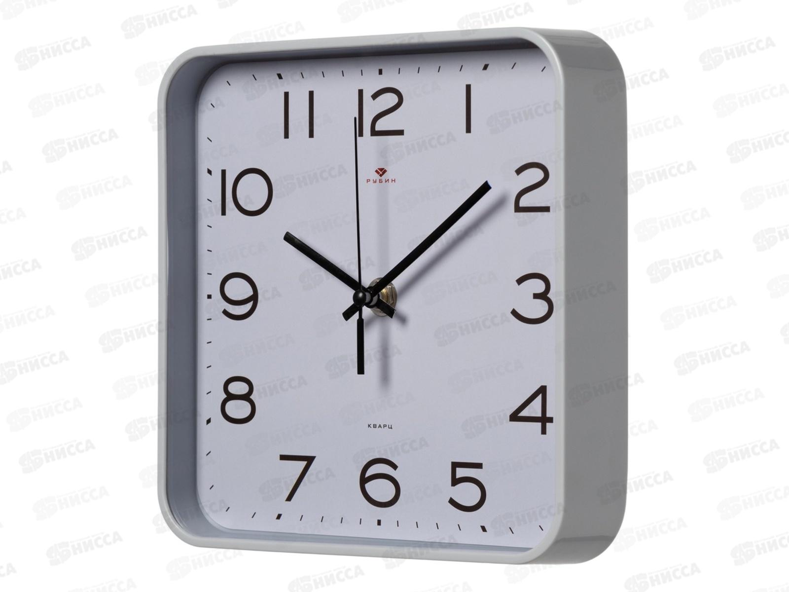 Часы &quot21 Век&quot 1918-007  квадрат Рубин d-19*19см сер. Классика